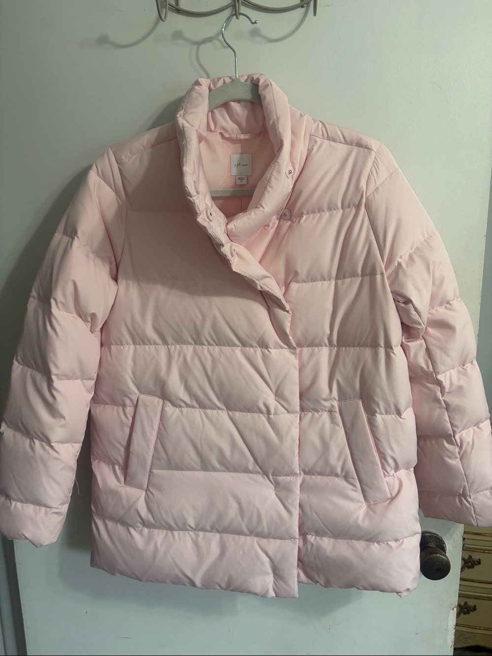 J. Jill down puffer coat, light pink